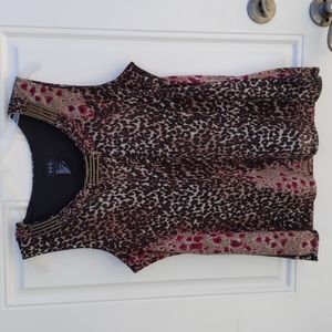 R-Q-T  leopard print Tank top size Large